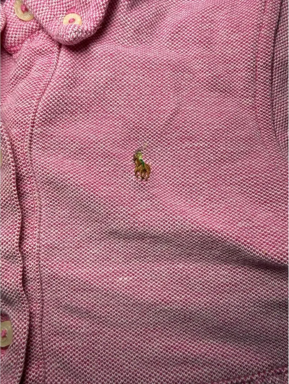Ralph Lauren Toddler Girls Knit Dress-Pink/Long sleeve/4T/Preppy/Button Down